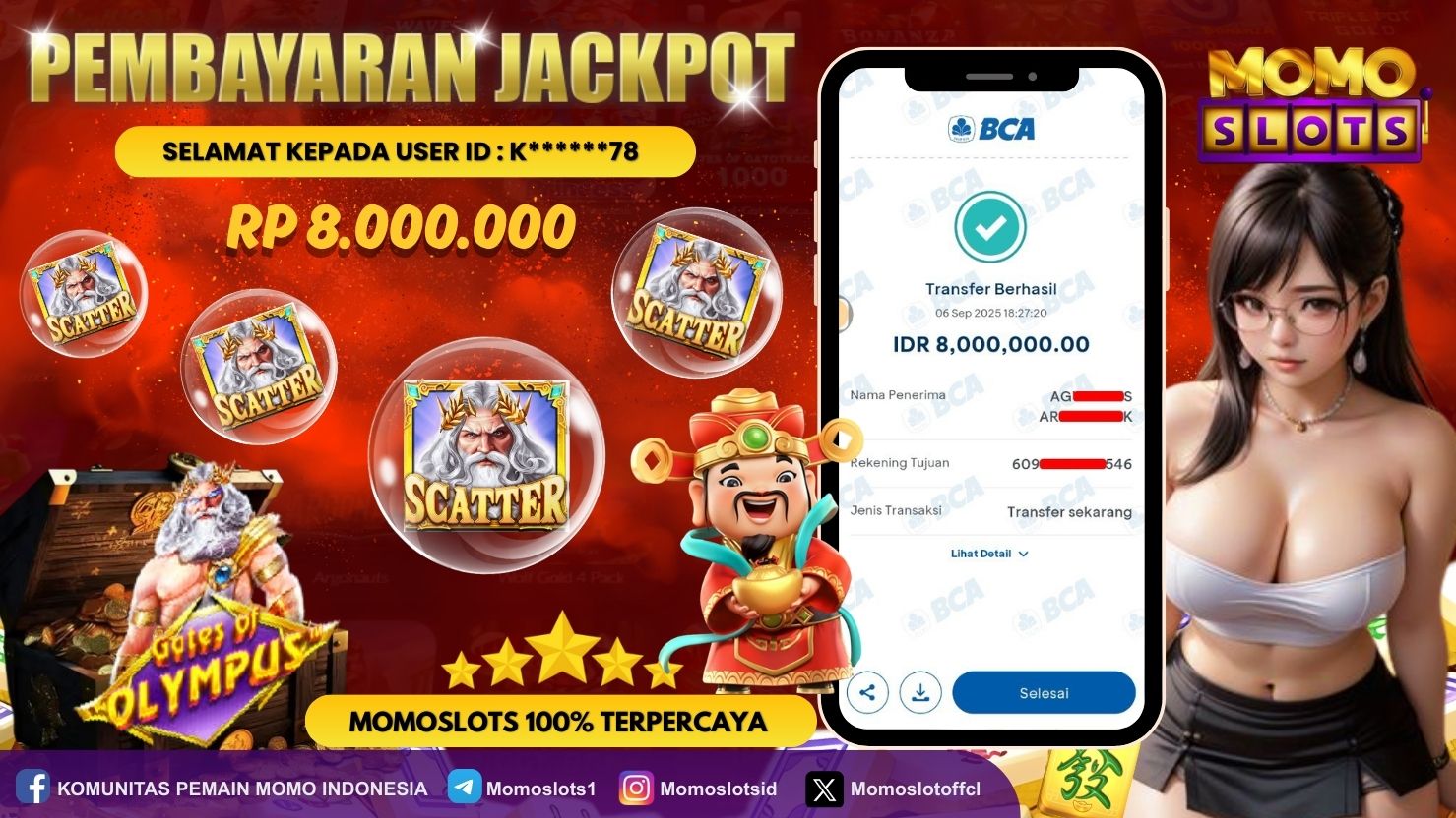 MOMOSLOTS JACKPOT SLOT GATES OF OLYMPUS